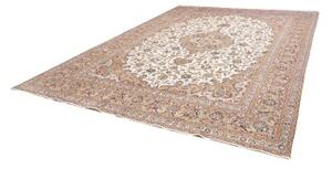 Tappeto Kashan Medaglione Floreale Beige Blu 298x400 Cm