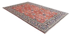 Tappeto Kashan Floreale Corallo Blu Scuro 200x303 Cm