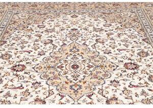 Tappeto Kashan Medaglione Floreale Avorio Beige 250x343 Cm