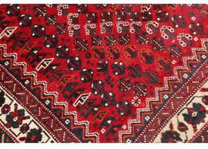 Tappeto Shiraz Stilizzato Rosso Blu Scuro 220x303 Cm