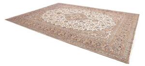 Tappeto Kashan Medaglione Floreale Beige Blu 298x400 Cm