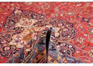 Tappeto Sarough Medaglione Floreale Rosso Mattone Blu Notte 300x408 Cm