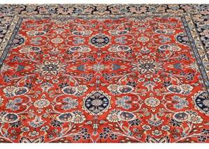 Tappeto Kashan Floreale Corallo Blu Scuro 200x303 Cm