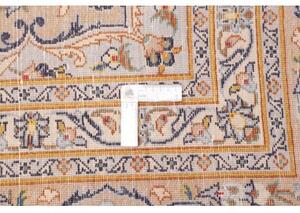 Tappeto Kashan Medaglione Floreale Beige Blu 298x400 Cm