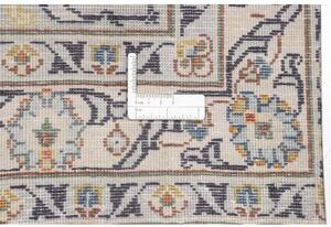 Tappeto Kashan Medaglione Floreale Avorio Blu Avio 334x532 Cm