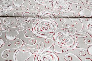 Runner Peonie rosse 50x150 cm Made in Italy