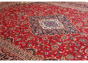 Tappeto Ardakan Medaglione Floreale Rosso Blu Scuro 297x410 Cm