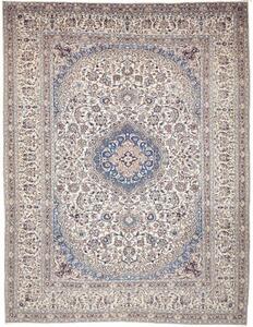 Tappeto Nain Kashmar Medaglione Floreale Avorio Blu 303x400 Cm