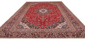 Tappeto Ardakan Medaglione Floreale Rosso Blu Scuro 297x410 Cm