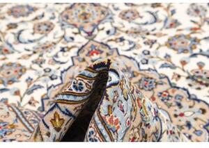 Tappeto Kashan Medaglione Floreale Avorio Blu 195x295 Cm