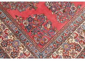 Tappeto Sarough Floreale Rosso Corallo Blu 215x330 Cm