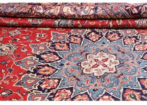 Tappeto Sarough Medaglione Floreale Rosso Blu Scuro 303x398 Cm