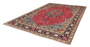 Tappeto Tabriz Medaglione Floreale Rosso Blu 250x343 Cm