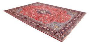 Tappeto Sarough Medaglione Floreale Rosso Blu Scuro 260x356 Cm