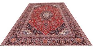 Tappeto Ardakan Medaglione Floreale Rosso Blu Scuro 206x313 Cm