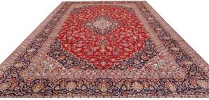 Tappeto Ardakan Medaglione Floreale Rosso Blu Scuro 302x415 Cm