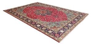 Tappeto Tabriz Medaglione Floreale Rosso Blu 250x343 Cm