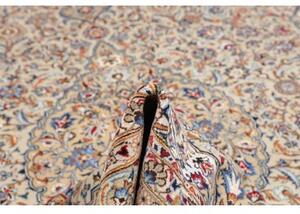 Tappeto Kashan Medaglione Floreale Avorio Blu 275x400 Cm