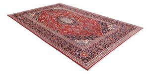 Tappeto Ardakan Medaglione Floreale Rosso Blu Scuro 206x313 Cm