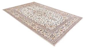 Tappeto Kashan Medaglione Floreale Avorio Blu Cobalto 200x295 Cm