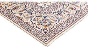 Tappeto Kashan Medaglione Floreale Avorio Blu Cobalto 200x295 Cm