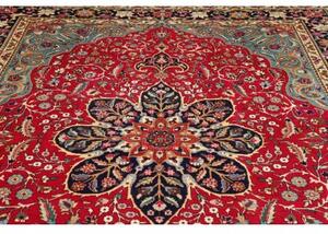 Tappeto Tabriz Medaglione Floreale Rosso Blu 250x343 Cm