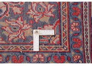 Tappeto Sarough Medaglione Floreale Rosso Blu Scuro 303x398 Cm