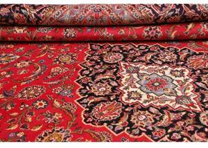 Tappeto Ardakan Medaglione Floreale Rosso Blu Scuro 294x404 Cm