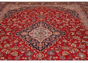 Tappeto Ardakan Medaglione Floreale Rosso Blu Scuro 302x415 Cm