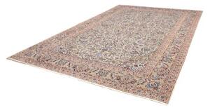 Tappeto Kashan Medaglione Floreale Avorio Blu 275x400 Cm