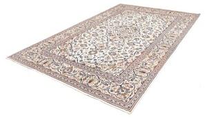 Tappeto Kashan Medaglione Floreale Avorio Blu Cobalto 200x295 Cm