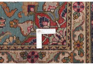Tappeto Tabriz Medaglione Floreale Rosso Blu 250x343 Cm