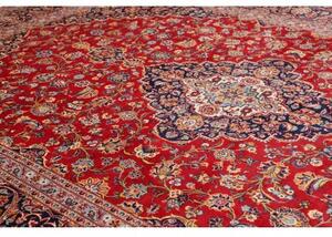 Tappeto Ardakan Medaglione Floreale Rosso Blu Scuro 302x415 Cm