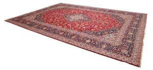 Tappeto Ardakan Medaglione Floreale Rosso Blu Scuro 302x415 Cm