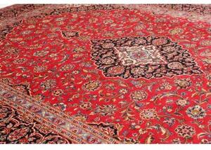 Tappeto Ardakan Medaglione Floreale Rosso Blu Scuro 294x404 Cm
