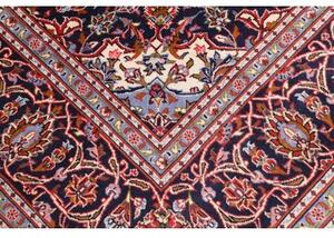 Tappeto Ardakan Medaglione Floreale Rosso Blu Scuro 206x313 Cm