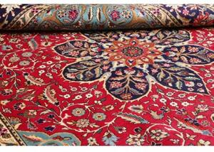 Tappeto Tabriz Medaglione Floreale Rosso Blu 250x343 Cm