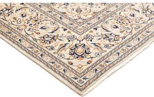 Tappeto Kashan Medaglione Floreale Avorio Blu 200x305 Cm