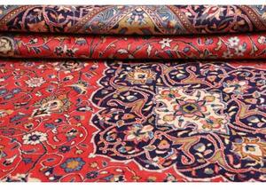 Tappeto Sarough Medaglione Floreale Rosso Blu Scuro 260x356 Cm