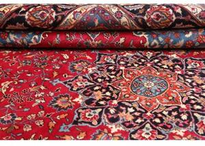 Tappeto Mashad Medaglione Floreale Rosso Blu 298x384 Cm