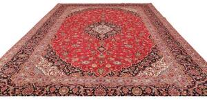 Tappeto Ardakan Medaglione Floreale Rosso Blu Scuro 294x404 Cm
