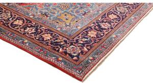 Tappeto Sarough Medaglione Floreale Rosso Blu Scuro 260x356 Cm