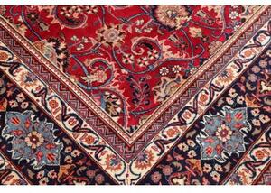 Tappeto Mashad Floreale Rosso Blu Scuro 298x393 Cm
