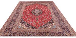 Tappeto Ardakan Medaglione Floreale Rosso Blu Scuro 207x318 Cm
