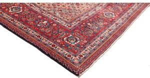 Tappeto Sarough Medaglione Floreale Rosso Avorio 280x406 Cm