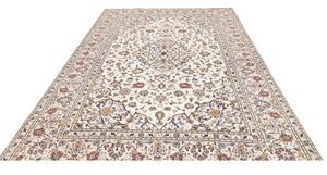 Tappeto Kashan Medaglione Floreale Avorio Multicolore 196x300 Cm