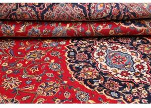 Tappeto Ardakan Medaglione Floreale Rosso Blu Scuro 207x318 Cm