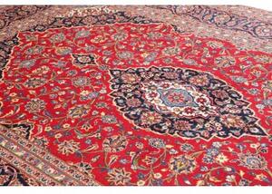 Tappeto Ardakan Medaglione Floreale Rosso Blu Scuro 207x318 Cm