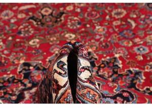 Tappeto Mashad Medaglione Floreale Rosso Blu Scuro 248x340 Cm