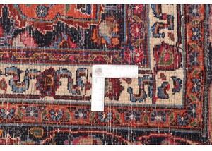 Tappeto Mashad Medaglione Floreale Rosso Blu Scuro 248x340 Cm